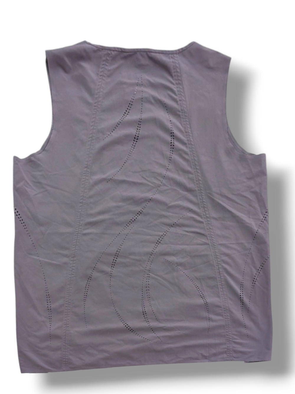 Athleta Zephyr Refined Tank Cami Top  Sz M Dusk Violet Purple Laser Cut - Picture 2 of 7